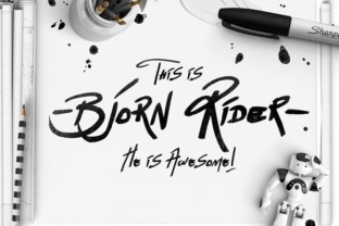 Bjorn Rider: A Handcrafted Script for Editorial Design