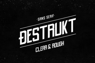 Destrukt: A Bold Sans Serif Typeface for Modern Branding