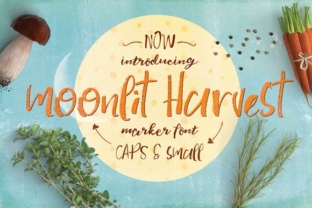 Moonlit Harvest: The Perfect Handcrafted Font for Makers